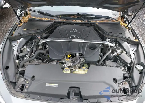 2019 Infiniti Q50 3.0T Luxe z USA, uszkodzony, nr VIN JN1EV7ARXKM552133